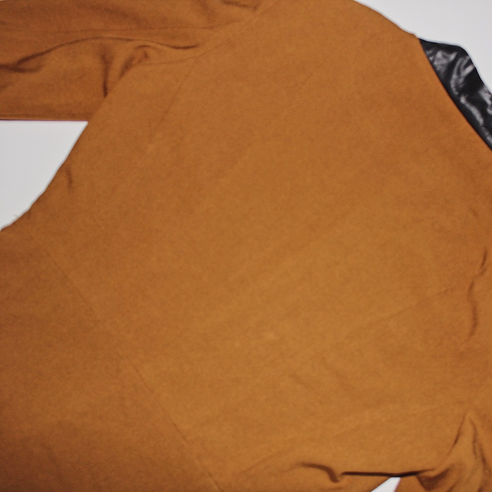 Brown and black leather Elegant Jacket - Picture 6 of 6